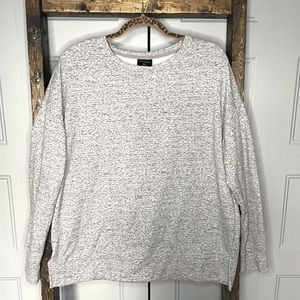 grey crewneck sweater, size L